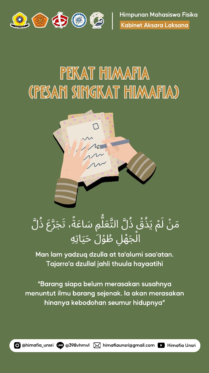 PESAN SINGKAT (PEKAT HIMAFIA)